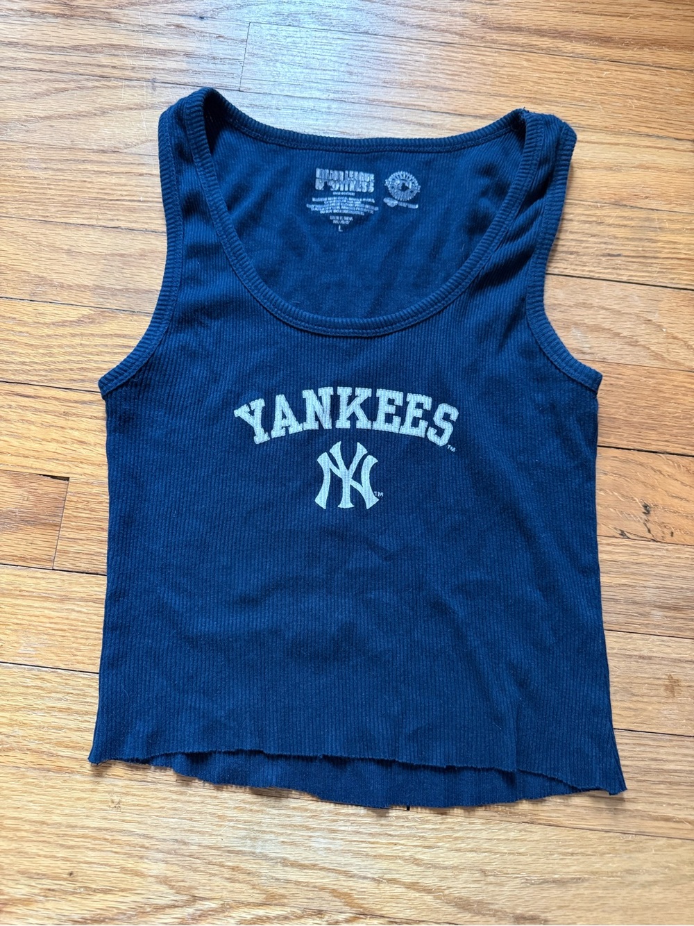 New York Yankees Women's Navy Ribbed Tank Top